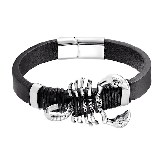 Title 5, Leather Handmade Bracelet Versatile Mens acces...