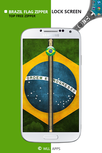 免費下載娛樂APP|Brazil Flag Zipper Lock Screen app開箱文|APP開箱王