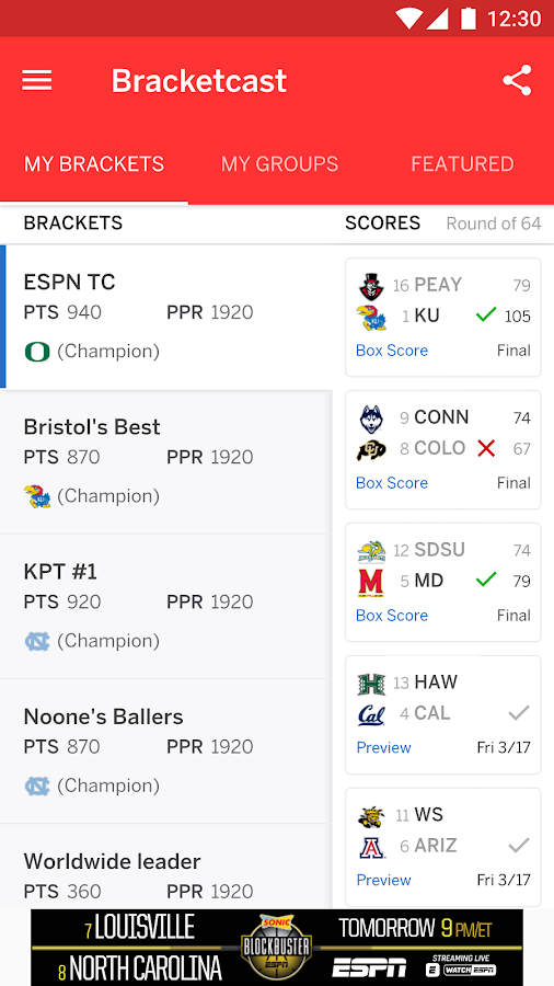 ESPN Tournament Challenge Android Apps on Google Play