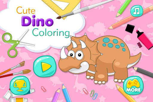 Cute Dino Coloring