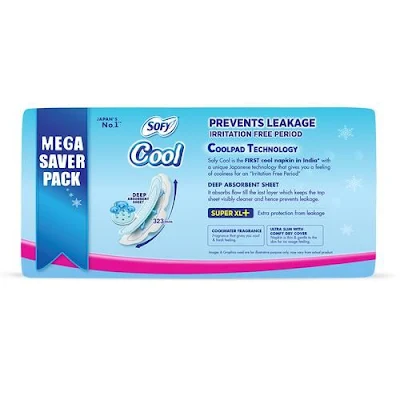 Sofy Sanitary Pads - Cool Super Xl+ - 44 pcs