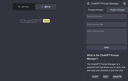 ChatGPT Prompt Manager small promo image