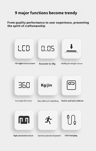 Title 8, Smart Bluetooth Rechargeable Human Body Fat Sca...