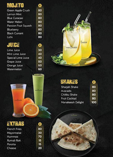 Cafe Manakeesh menu 