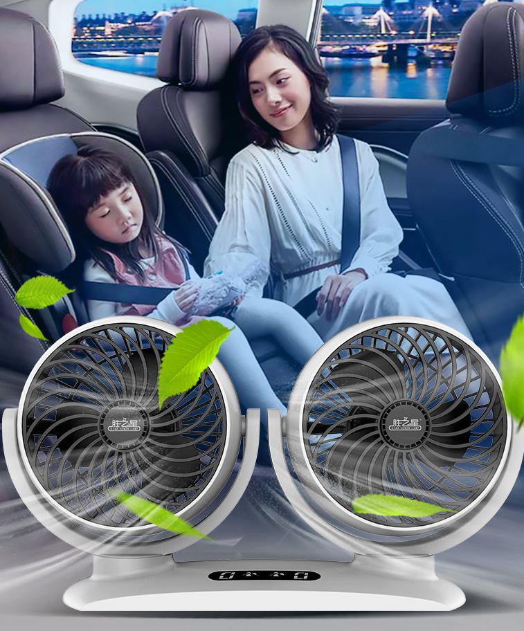 Title 3, Ventilateur USB double tête pour voiture 12V24V...