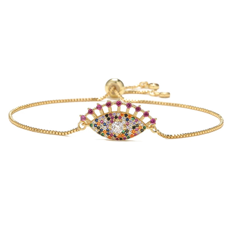 Title 4, Bracelet Femme avec Charm en Oeil Géométrique d...