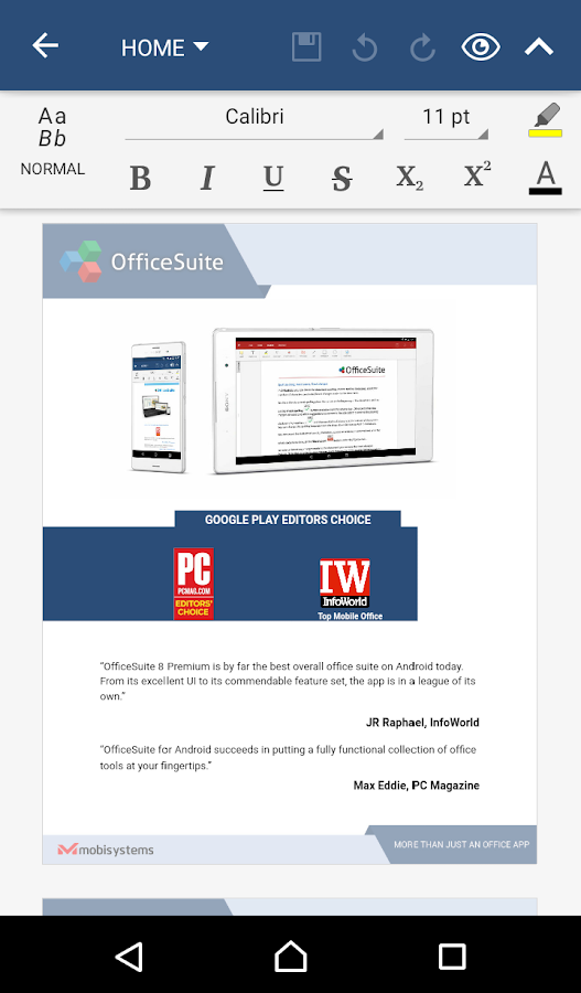 OfficeSuite 8 + PDF Editor - screenshot