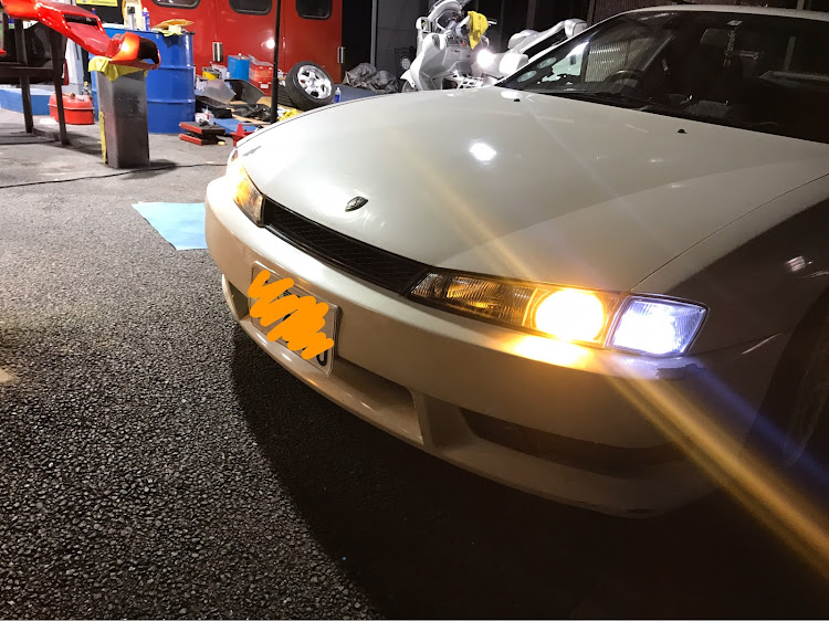 シルビアのＨＩＤ・3000k・S14・シルビア・寒いに関するカスタム事例の投稿画像1枚目