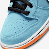 sb dunk low pro blue chill / safety orange / black / white