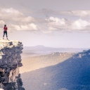 Girl standing on top