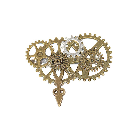 Title 2, Fashion Creative Steampunk Gear Wings Brooch. A...