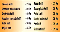 Kulfi & More menu 1