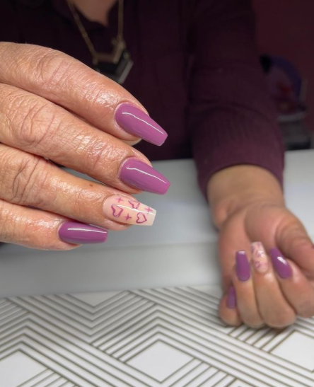 Simple V Day Set Birthday Nails