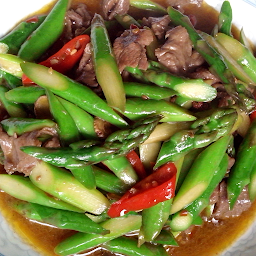 Stir Fried Pork With Asperagas