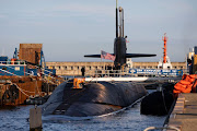 The USS Kentucky ballistic missile submarine in Busan, South Korea, on Wednesday, July 19, 2023.  