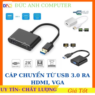 Dây Cáp Chuyển Đổi Từ Usb 3.0 Sang Hdmi / Vga Hỗ Trợ Full Hd 1080P