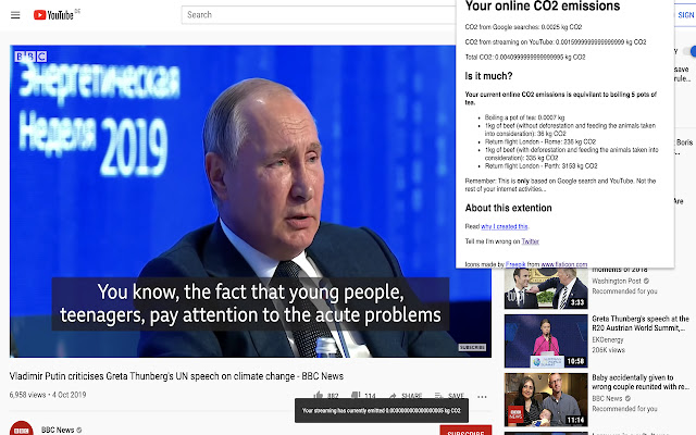 Klima: Your online carbon footprint chrome extension