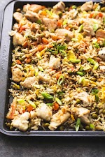 One Sheet Pan Chicken Fried Rice was pinched from <a href="https://www.lecremedelacrumb.com/one-sheet-pan-chicken-fried-rice/" target="_blank" rel="noopener">www.lecremedelacrumb.com.</a>