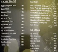 Platinum Restaurant menu 3