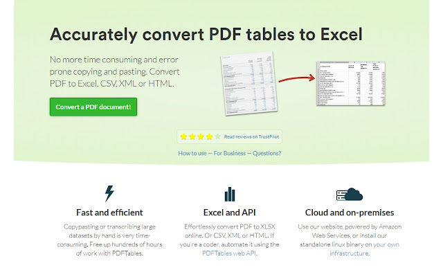 PDFTables - PDF Converter