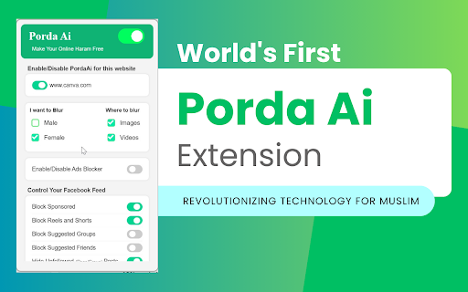 PordaAI - Blur Haram objects in Images and Videos SuperFast Ai for Muslims