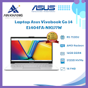 Laptop Asus Vivobook Go 14 E1404Fa - Nk177W (Ryzen 5 7520U | 16Gb | 512Gb | 14 Inch Fhd | Amd Radeon Graphics | Win 11 | Bạc) - Hàng Chính Hãng