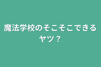 魔法学校のそこそこできるヤツ？