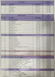 Monginis Cake Shop menu 1