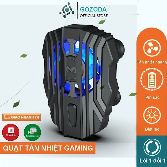 Quạt Tản Nhiệt Gaming Cho Điện Thoại, Tản Nhiệt Sò Lạnh Siêu Mát Fl01 Có Led Rgb