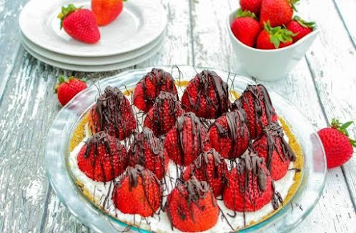 Click Here for Recipe: Strawberries and Cream Pie