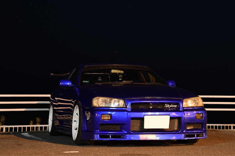 スカイラインのTE37・#白ホイール・ER34・浜の宮ロードパーク・TE37RTに関するカスタム事例の投稿画像1枚目