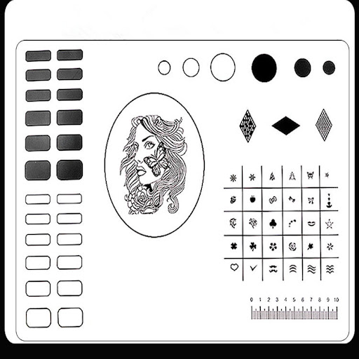 Title 5, Nail Art Silicone Printing and Coloring Pad for...