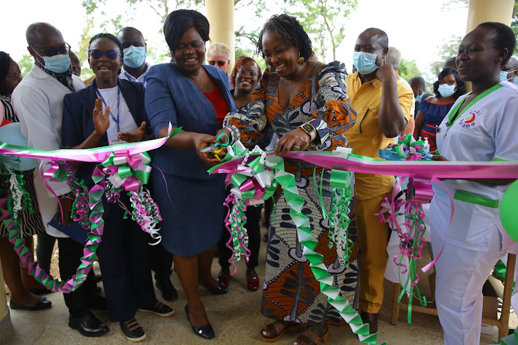 Homa Bay Governor Gladys Wanga commissioning the maternity facility on Tuesday, December 13.