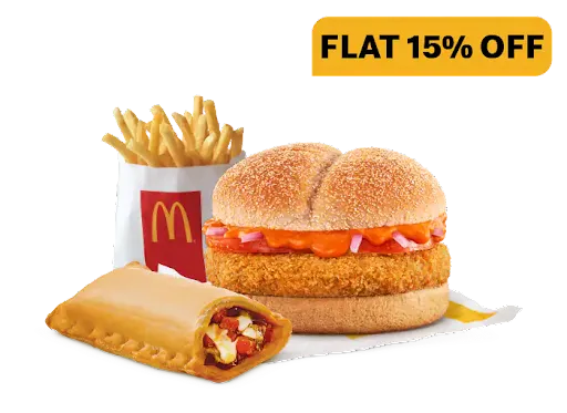 McAloo Tikki + Veg Pizza McPuff + Fries (R)