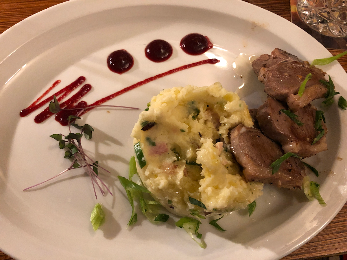 Lamb with mash potato