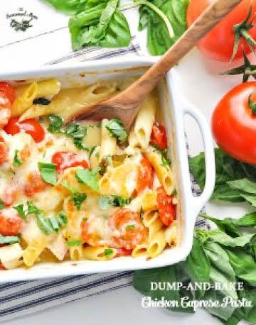 Dump-and-Bake Chicken Caprese Pasta