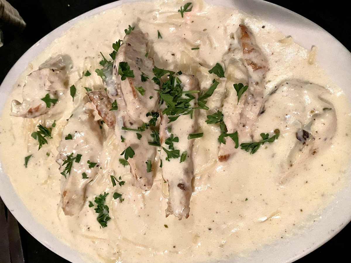 Gluten free Chicken Alfredo