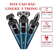 Máy Cạo Râu Đa Năng 3In1 Chính Hãng Lingke Có Đèn Led, 3 Đầu Tỉa Lông Mũi, Tông Đơ, Cạo Râu