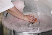 Cotton candy confection - Stock image