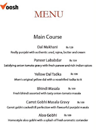 Voosh Desi Parathas menu 2