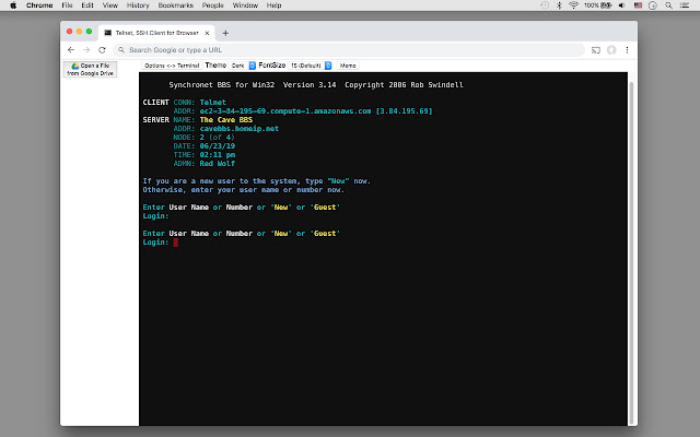 Telnet, SSH Client for Browser chrome extension