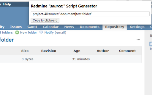 Redmine 'source:' Script Generator (HX Inc.)