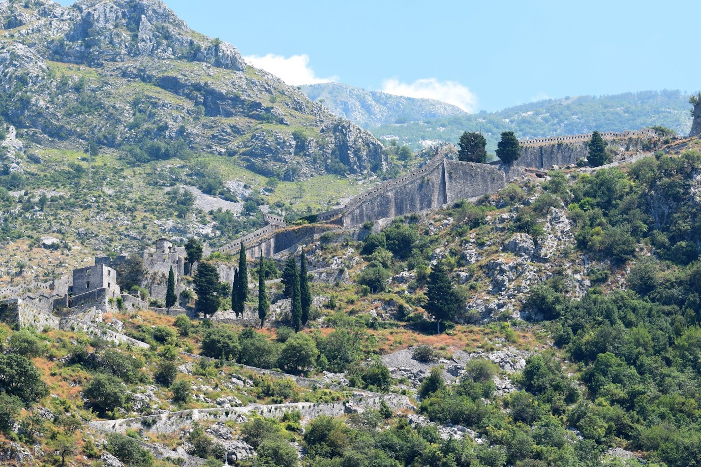 city walls of kotor, montenegro