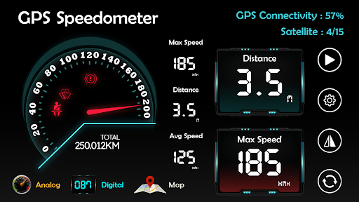 Screenshot GPS Speedometer HUD Odometer