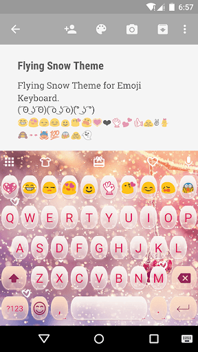 Flying Snow Emoji Keyboard