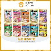 Pate Nekko Gói 70G Cho Mèo Đủ 32 Vị - Thức Ăn Mèo Thái Lan Dinh Dưỡng Cho Mèo Kén Ăn