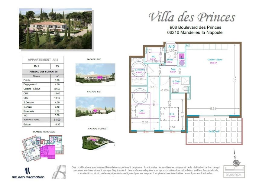 Vente appartement 3 pièces 85 m² à Mandelieu-la-Napoule (06210), 710 000 €