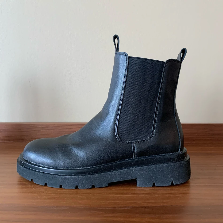 Męskie wysokie buty Martin na grubej podeszwie, pasujące do wszystkiego, skórzane obuwie dla mężczyzn, zwiększające trend i podkreślające styl.