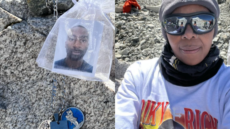 Riky Rick's mother Louisa Zondo pays tribute to her late son at Mount Everest base camp.