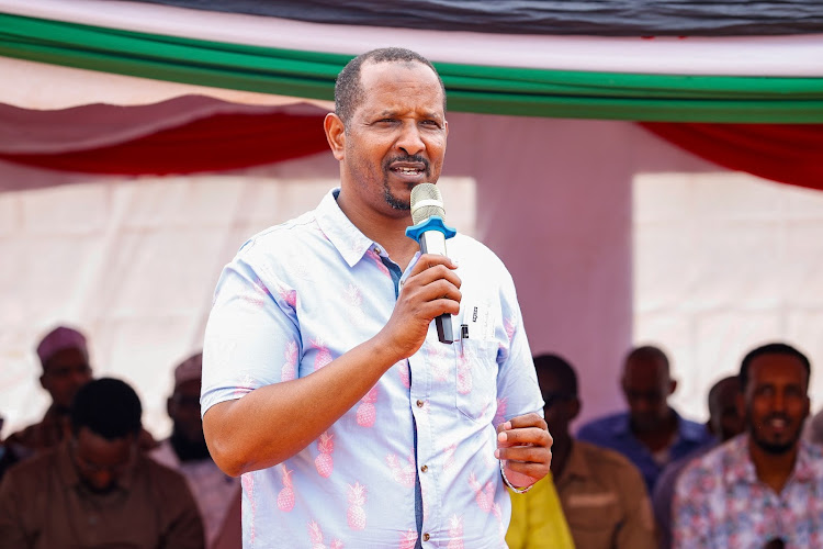 Garissa Township MP Dekow Mohamed speaking in Iftin ward.